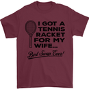 A Tennis Racket for My Wife Best Swap Ever! Mens T-Shirt Cotton Gildan Maroon