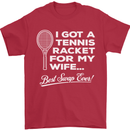 A Tennis Racket for My Wife Best Swap Ever! Mens T-Shirt Cotton Gildan Red