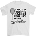 A Tennis Racket for My Wife Best Swap Ever! Mens T-Shirt Cotton Gildan White