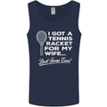 A Tennis Racket for My Wife Best Swap Ever! Mens Vest Tank Top Navy Blue