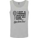 A Tennis Racket for My Wife Best Swap Ever! Mens Vest Tank Top Sports Grey