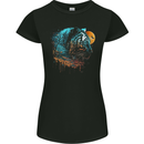 A Tiger and Moon Womens Petite Cut T-Shirt Black
