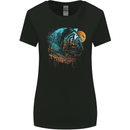 A Tiger and Moon Womens Wider Cut T-Shirt Black