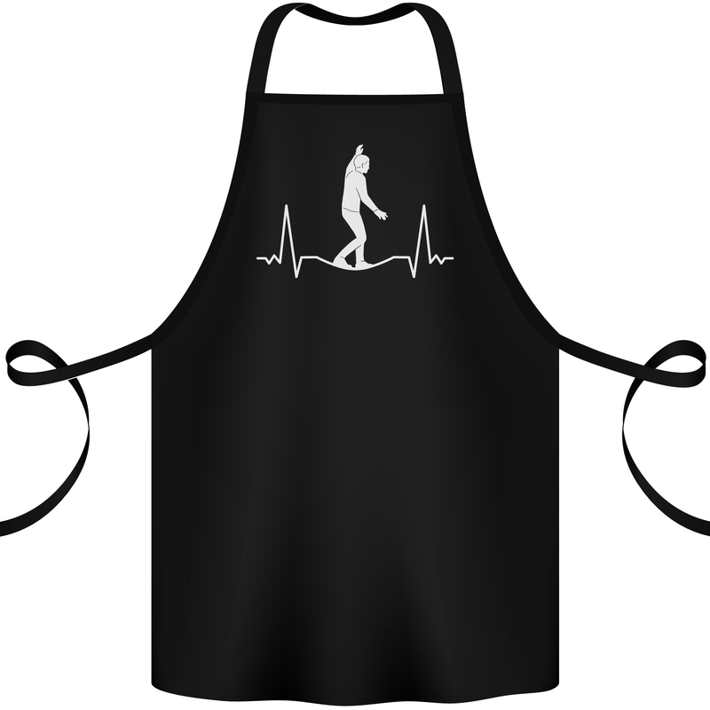 A Tightrope Walker Walking Funambulism Cotton Apron 100% Organic Black