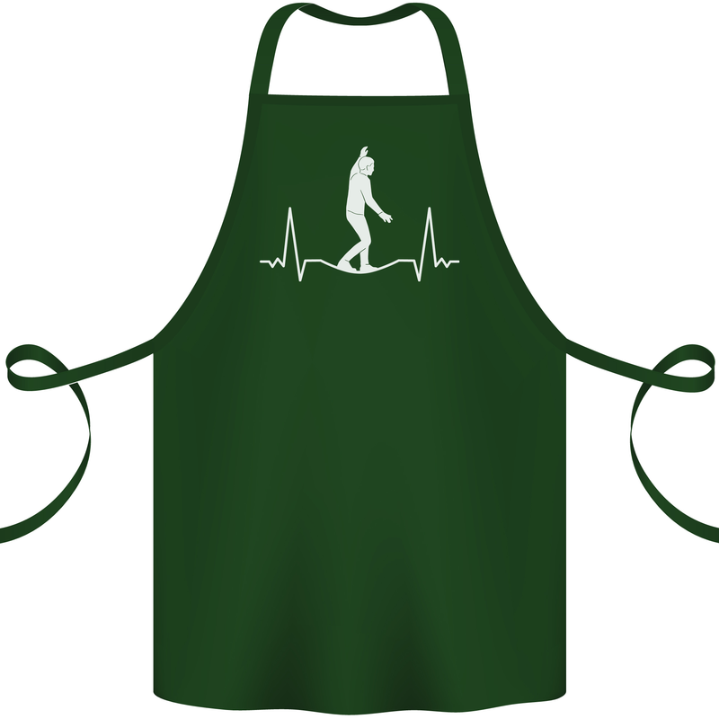 A Tightrope Walker Walking Funambulism Cotton Apron 100% Organic Forest Green