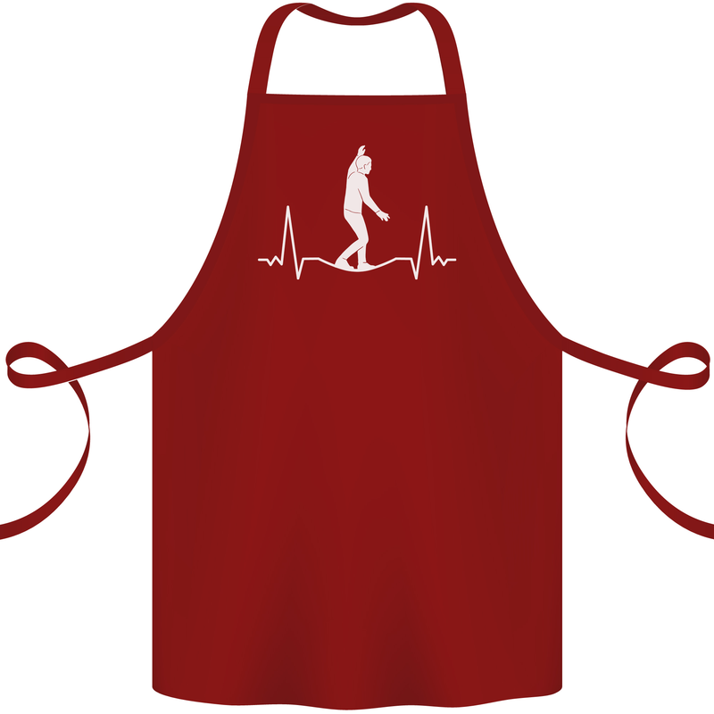 A Tightrope Walker Walking Funambulism Cotton Apron 100% Organic Maroon