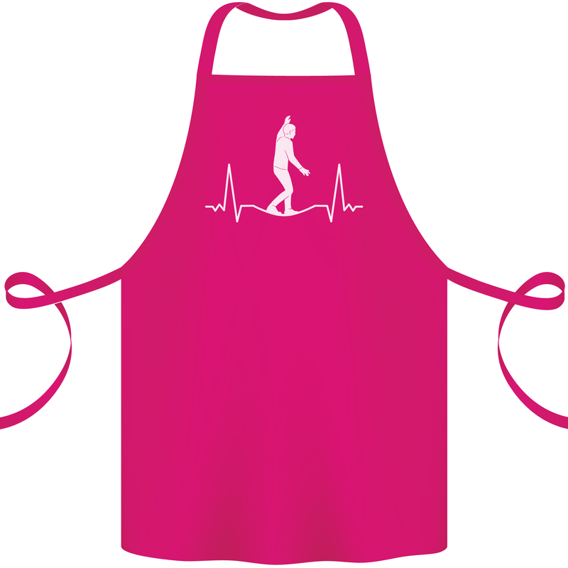 A Tightrope Walker Walking Funambulism Cotton Apron 100% Organic Pink