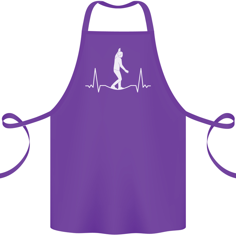 A Tightrope Walker Walking Funambulism Cotton Apron 100% Organic Purple