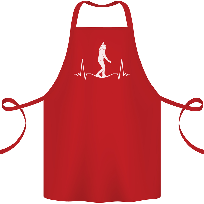 A Tightrope Walker Walking Funambulism Cotton Apron 100% Organic Red