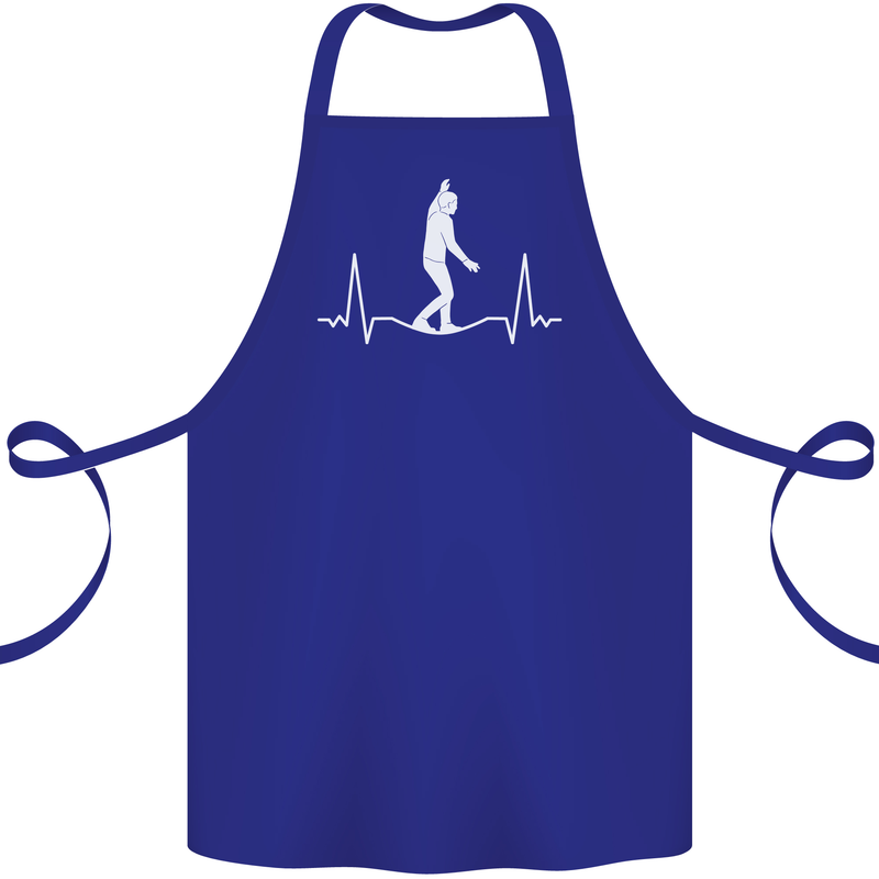 A Tightrope Walker Walking Funambulism Cotton Apron 100% Organic Royal Blue