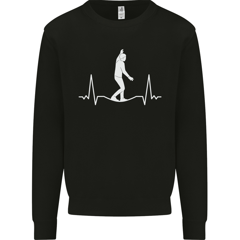 A Tightrope Walker Walking Funambulism Kids Sweatshirt Jumper Black