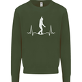 A Tightrope Walker Walking Funambulism Kids Sweatshirt Jumper Forest Green