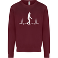 A Tightrope Walker Walking Funambulism Kids Sweatshirt Jumper Maroon