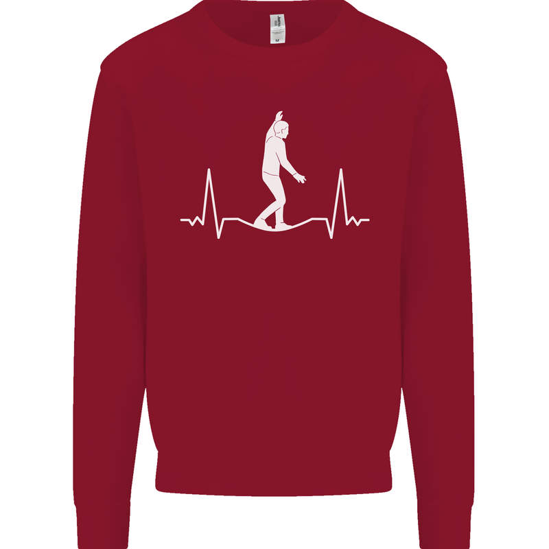 A Tightrope Walker Walking Funambulism Kids Sweatshirt Jumper Red