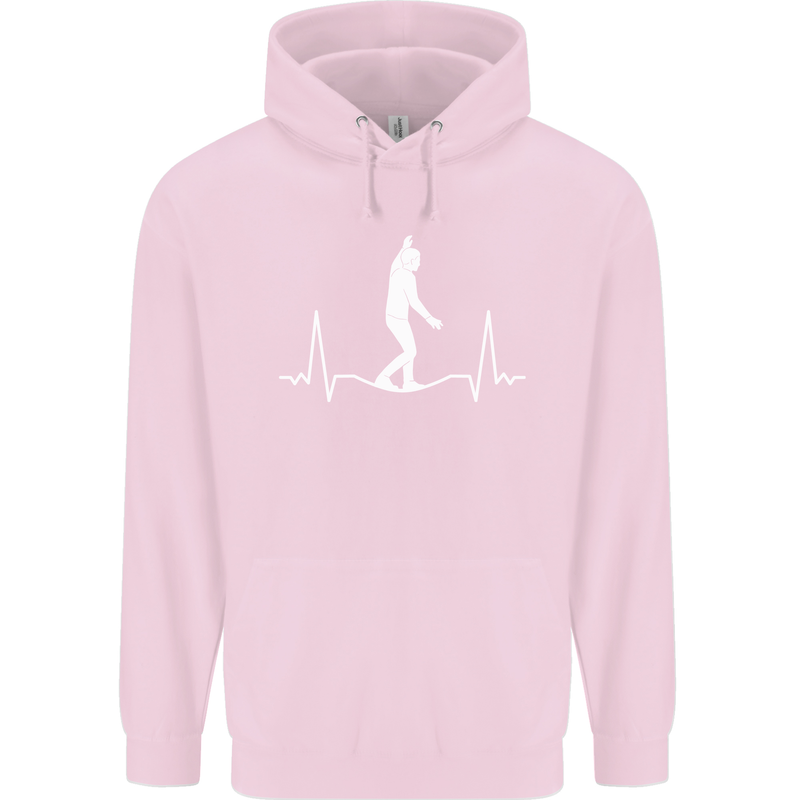 A Tightrope Walker Walking Funambulism Mens 80% Cotton Hoodie Light Pink