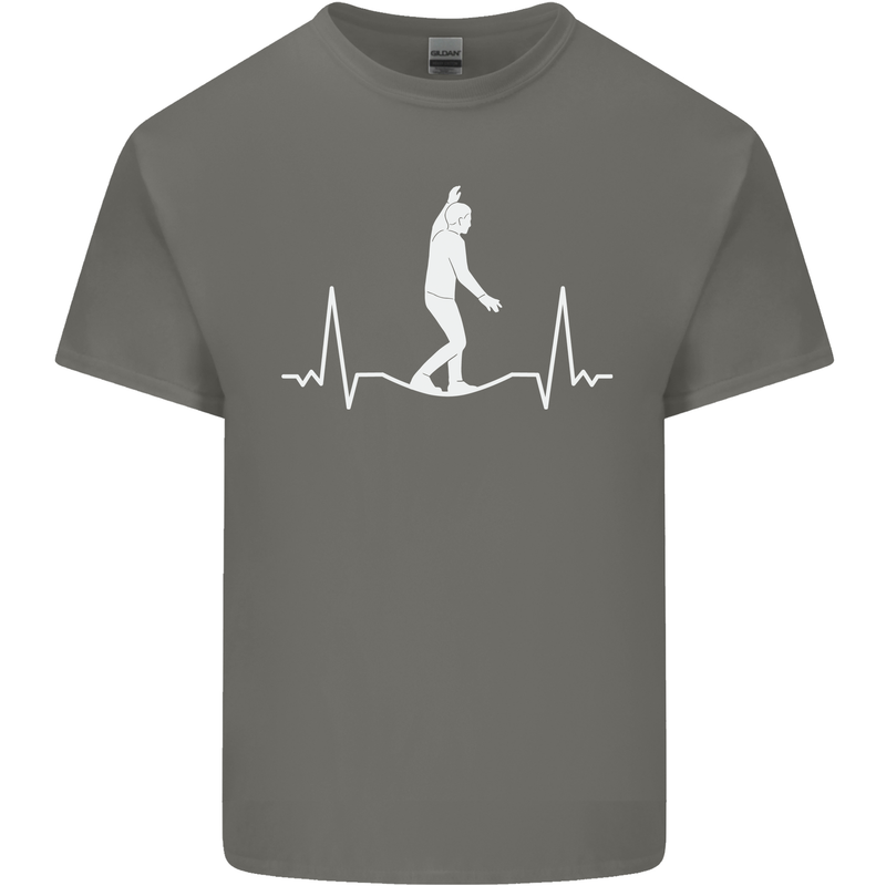 A Tightrope Walker Walking Funambulism Mens Cotton T-Shirt Tee Top Charcoal