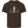 A Tightrope Walker Walking Funambulism Mens Cotton T-Shirt Tee Top Dark Chocolate