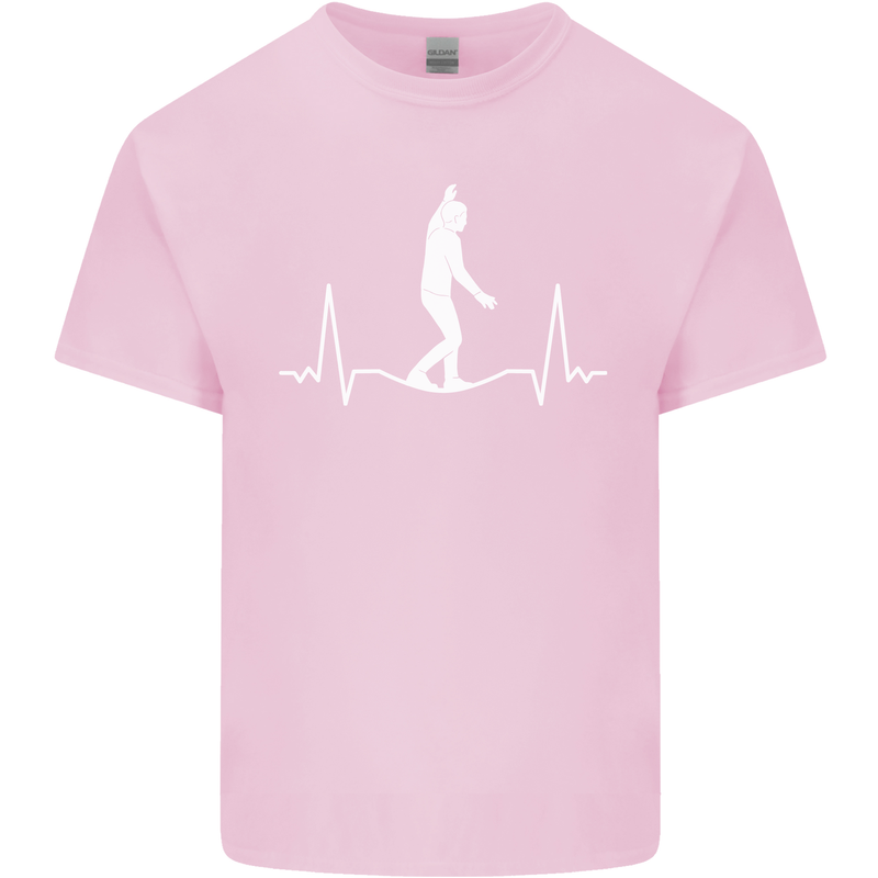 A Tightrope Walker Walking Funambulism Mens Cotton T-Shirt Tee Top Light Pink