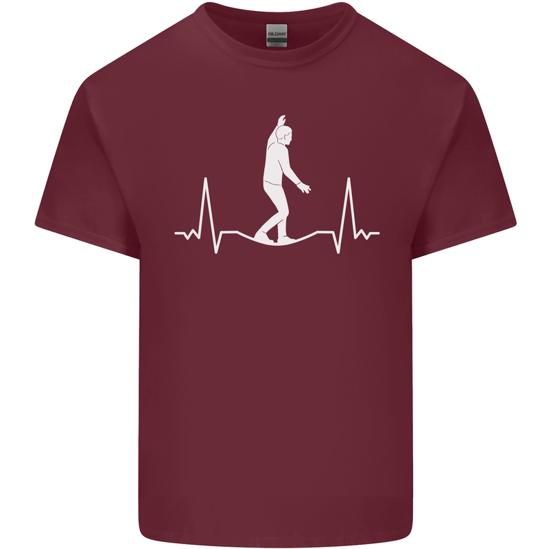 A Tightrope Walker Walking Funambulism Mens Cotton T-Shirt Tee Top Maroon