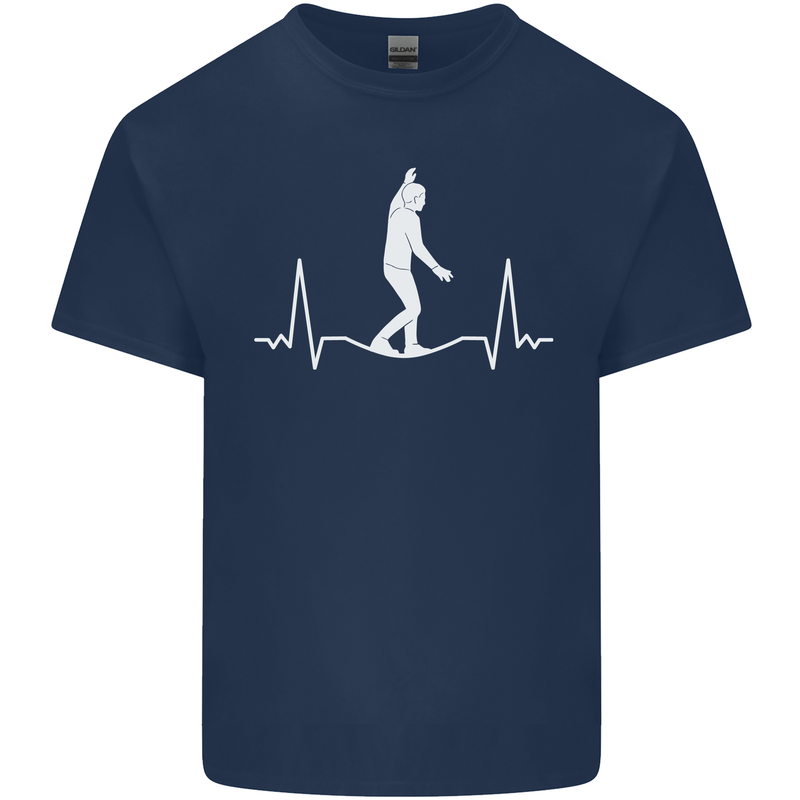 A Tightrope Walker Walking Funambulism Mens Cotton T-Shirt Tee Top Navy Blue