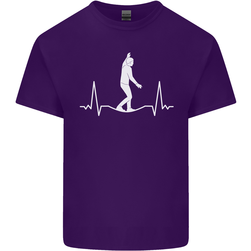 A Tightrope Walker Walking Funambulism Mens Cotton T-Shirt Tee Top Purple