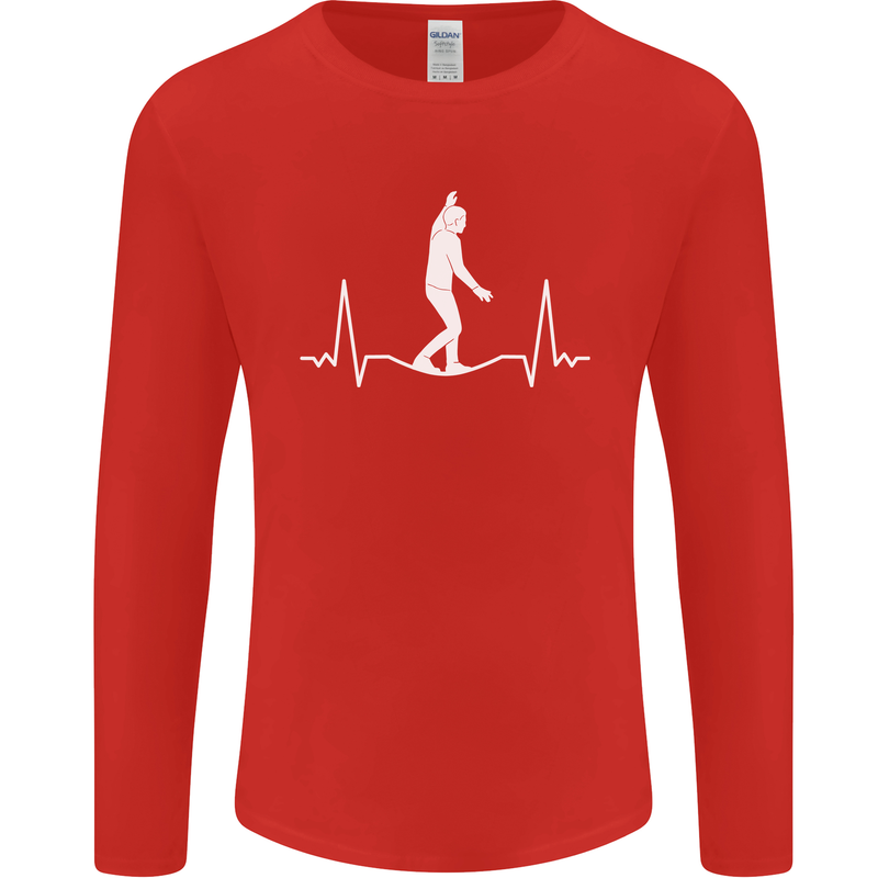 A Tightrope Walker Walking Funambulism Mens Long Sleeve T-Shirt Red