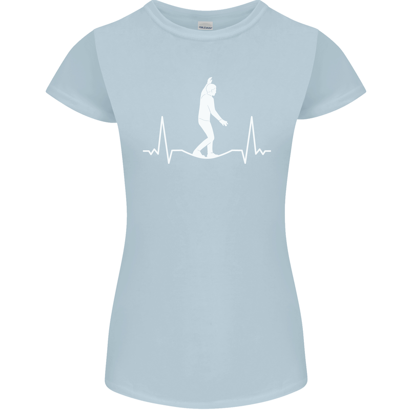 A Tightrope Walker Walking Funambulism Womens Petite Cut T-Shirt Light Blue