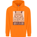 A Tired Cat Childrens Kids Hoodie Orange