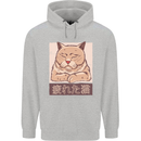 A Tired Cat Childrens Kids Hoodie Sports Grey