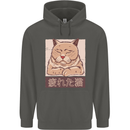 A Tired Cat Childrens Kids Hoodie Storm Grey