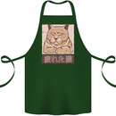 A Tired Cat Cotton Apron 100% Organic Forest Green