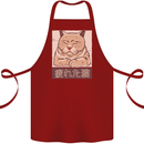 A Tired Cat Cotton Apron 100% Organic Maroon