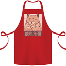 A Tired Cat Cotton Apron 100% Organic Red