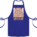 A Tired Cat Cotton Apron 100% Organic Royal Blue