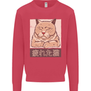 A Tired Cat Kids Sweatshirt Jumper Heliconia