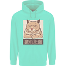 A Tired Cat Mens 80% Cotton Hoodie Peppermint