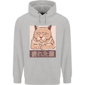 A Tired Cat Mens 80% Cotton Hoodie Sports Grey