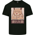 A Tired Cat Mens Cotton T-Shirt Tee Top Black