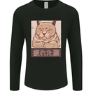 A Tired Cat Mens Long Sleeve T-Shirt Black