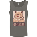 A Tired Cat Mens Vest Tank Top Charcoal