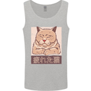 A Tired Cat Mens Vest Tank Top Sports Grey
