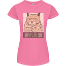 A Tired Cat Womens Petite Cut T-Shirt Azalea