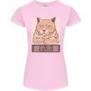 A Tired Cat Womens Petite Cut T-Shirt Light Pink