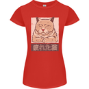 A Tired Cat Womens Petite Cut T-Shirt Red