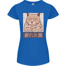 A Tired Cat Womens Petite Cut T-Shirt Royal Blue