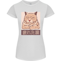 A Tired Cat Womens Petite Cut T-Shirt White