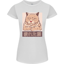 A Tired Cat Womens Petite Cut T-Shirt White