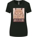 A Tired Cat Womens Wider Cut T-Shirt Black