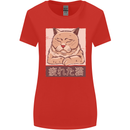 A Tired Cat Womens Wider Cut T-Shirt Red