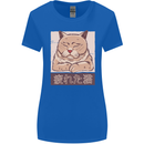A Tired Cat Womens Wider Cut T-Shirt Royal Blue
